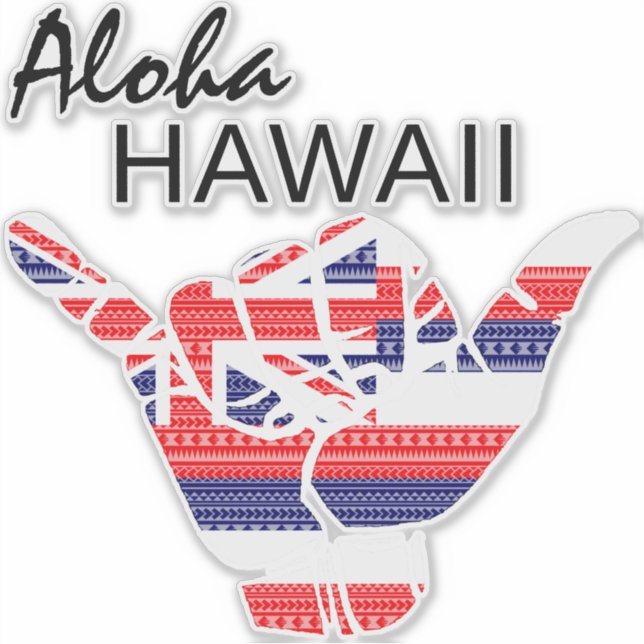 TRIBAL SHAKA (HANG LOOSE) ALOHA HAWAII HIFLAG TRBL (Front)