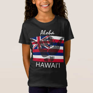 TRIBAL SHAKA (HANG LOOSE) HAWAII FLAG BG T-Shirt