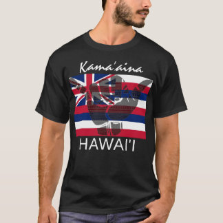 TRIBAL SHAKA (HANG LOOSE) Kamaʻāina HI FLAG BG T-Shirt