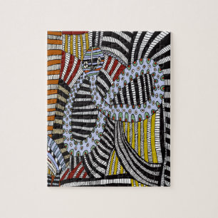 Tribal Shaman Serpent Ritual Jigsaw Puzzle