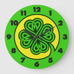 Tribal Shamrock wall clocks