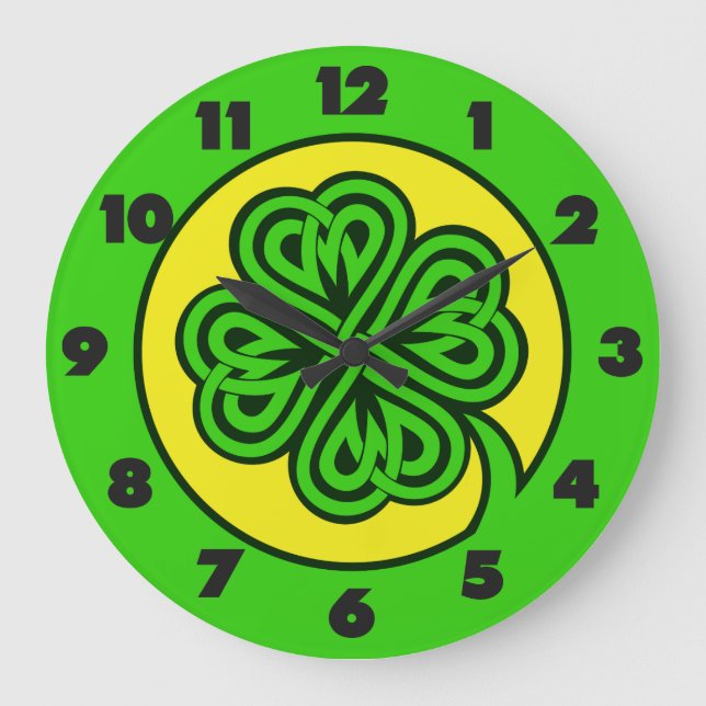 Tribal Shamrock wall clocks (Front)