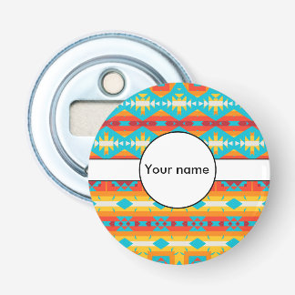 Tribal shapes rows bottle opener