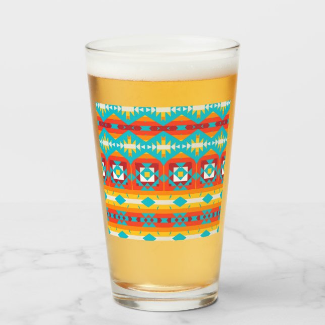 Tribal shapes rows glass (Front Filled)