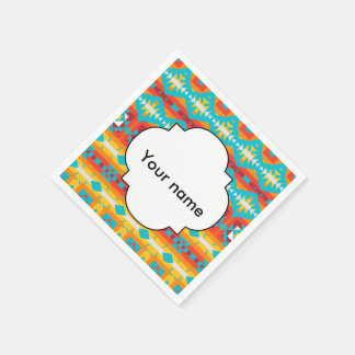 Tribal shapes rows napkin