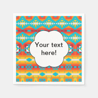 Tribal shapes rows napkin