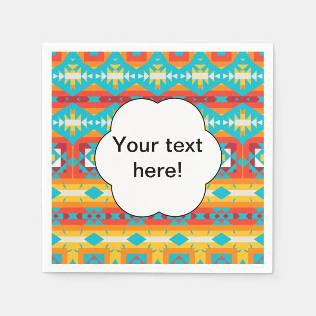 Tribal shapes rows napkin (Front)