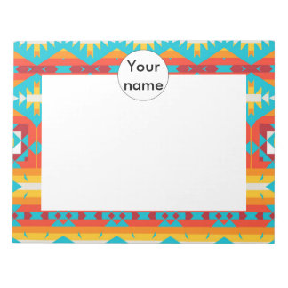 Tribal shapes rows notepad