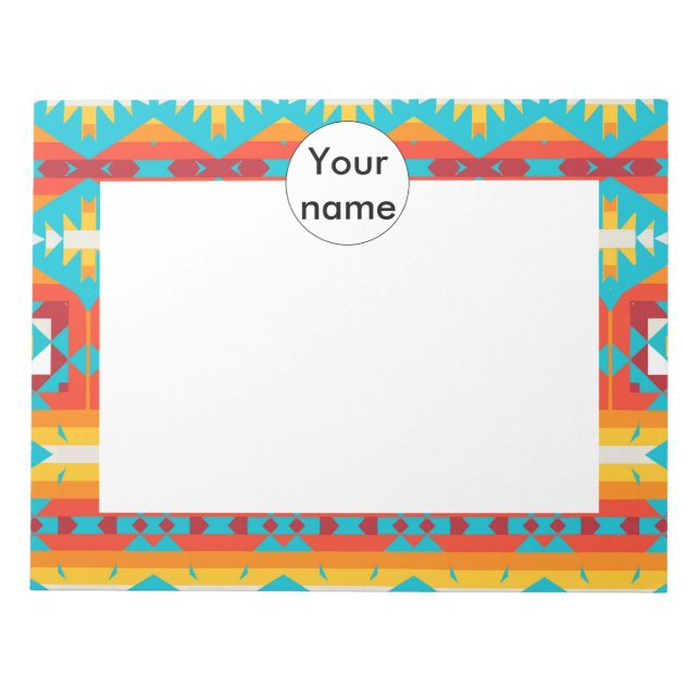 Tribal shapes rows notepad (Front)