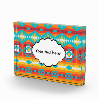 Tribal shapes rows photo block