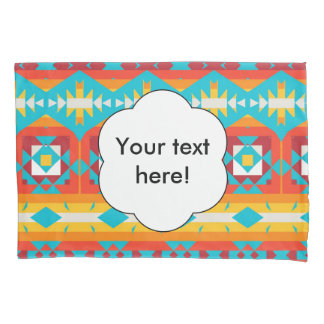 Tribal shapes rows pillowcase