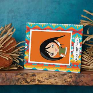 Tribal shapes rows plaque