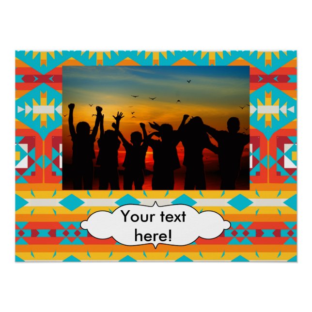 Tribal shapes rows poster (Front)