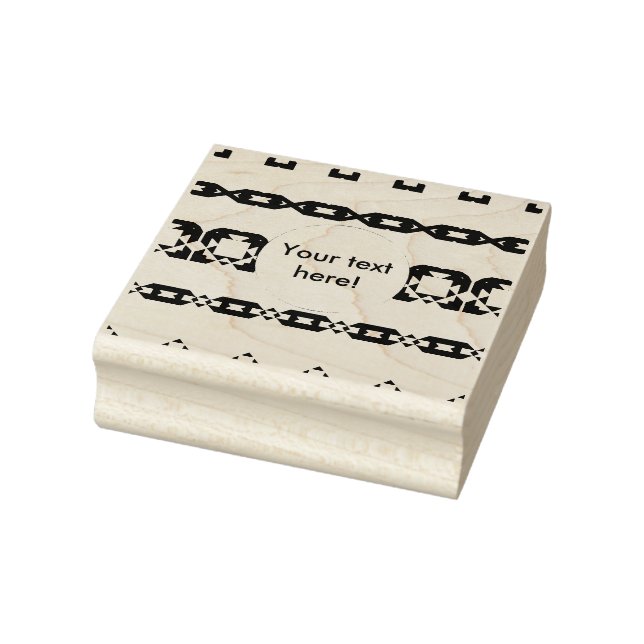 Tribal shapes rows rubber stamp (Stamp)