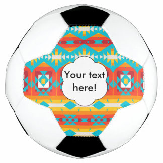 Tribal shapes rows soccer ball