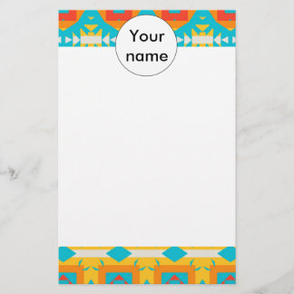 Tribal shapes rows stationery
