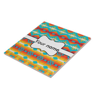 Tribal shapes rows tile