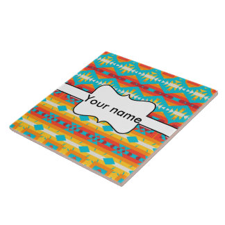 Tribal shapes rows tile