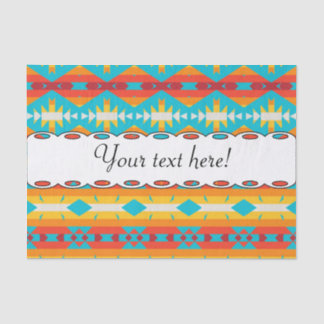 Tribal shapes rows tissue paper