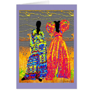Tribal Sisters in Colour Greeting Card