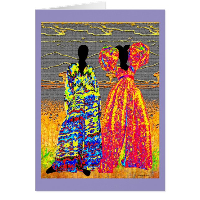 Tribal Sisters in Colour Greeting Card (Front)