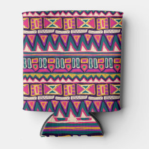 Tribal sketches: hand-drawn aztec pattern. can cooler