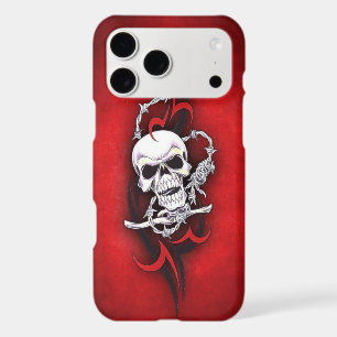 Tribal Skull Barbed Wire Red Grunge Tattoo