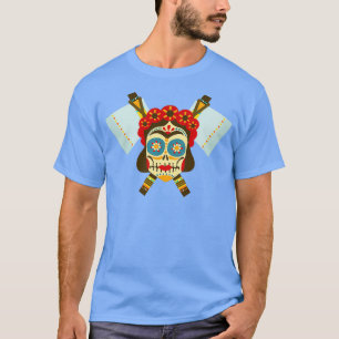 Tribal Skull Dual Axe 9 T-Shirt