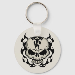Tribal Skull Key Ring