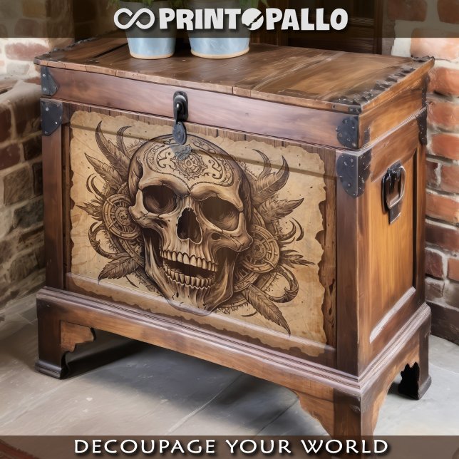 Tribal skull on parchment  tissue paper (Creator Uploaded)