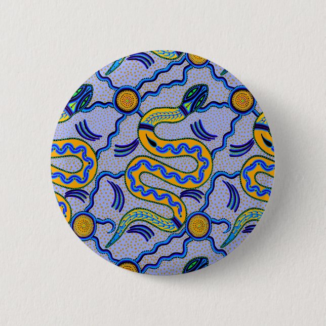 Tribal Snake 6 Cm Round Badge (Front)
