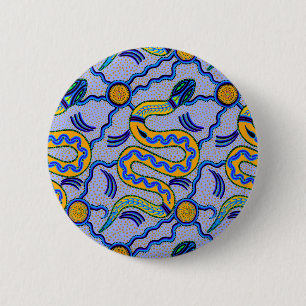 Tribal Snake 6 Cm Round Badge
