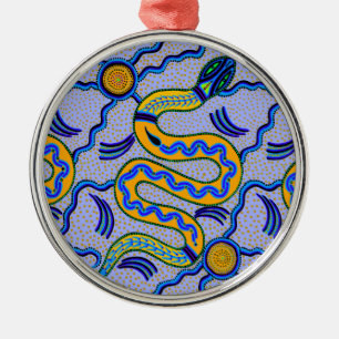 Tribal Snake Metal Tree Decoration