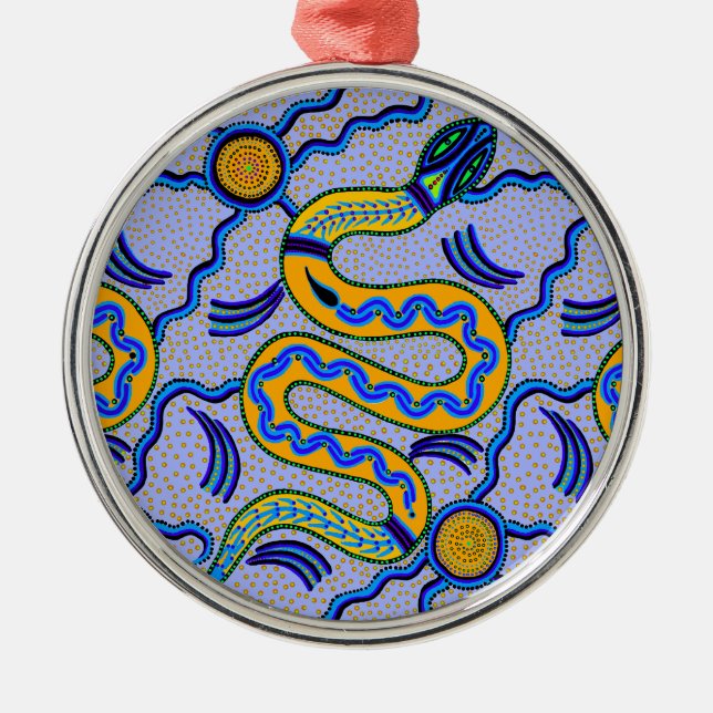 Tribal Snake Metal Tree Decoration (Front)