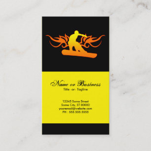 tribal snowboarder business card