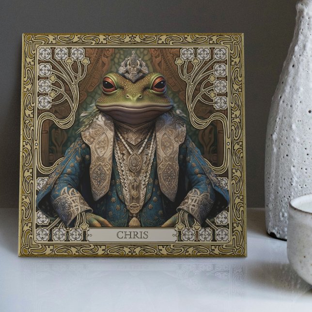 Tribal Spirit Frog Customisable Art Altarpiece Tile (Creator Uploaded)