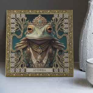Tribal Spirit Frog Customisable Art Altarpiece Tile
