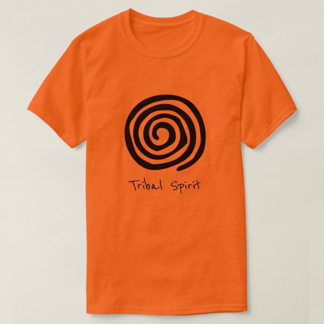 Tribal Spirit slogan spiral petroglyph tribal art T-Shirt (Design Front)
