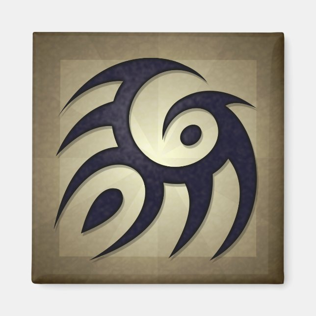Tribal Spirit Square Magnet (Front)