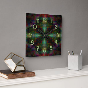 Tribal Square Wall Clock