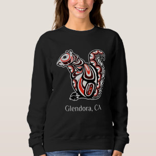 Tribal Squirrel Glendora CA PNW Native American Sweatshirt