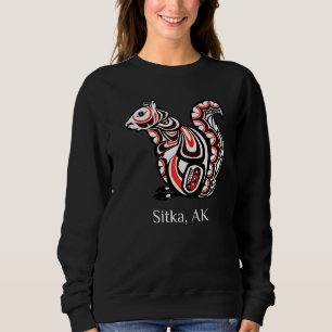 Tribal Squirrel Sitka Alaska Native American Haida Sweatshirt