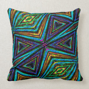 Tribal Style Colourful Geometric Pattern Cushion