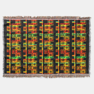 Tribal Style II - Rainbow Streaks 02 Throw Blanket