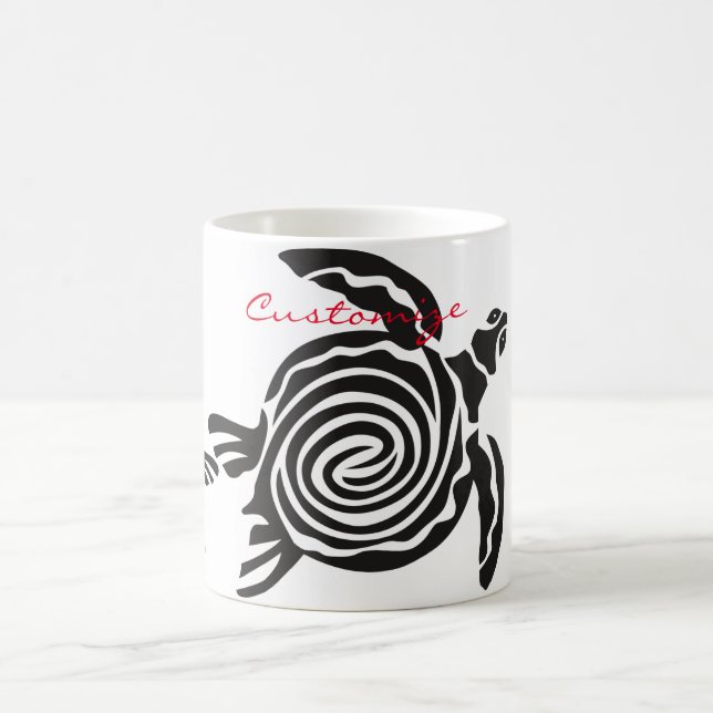 Tribal Style Turtle Thunder_Cove Coffee Mug (Center)