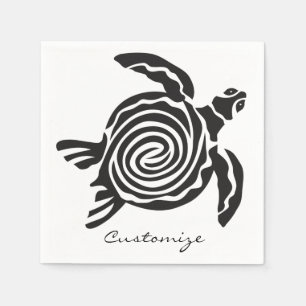 Tribal Style Turtle Thunder_Cove Napkin
