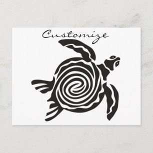 Tribal Style Turtle Thunder_Cove Postcard