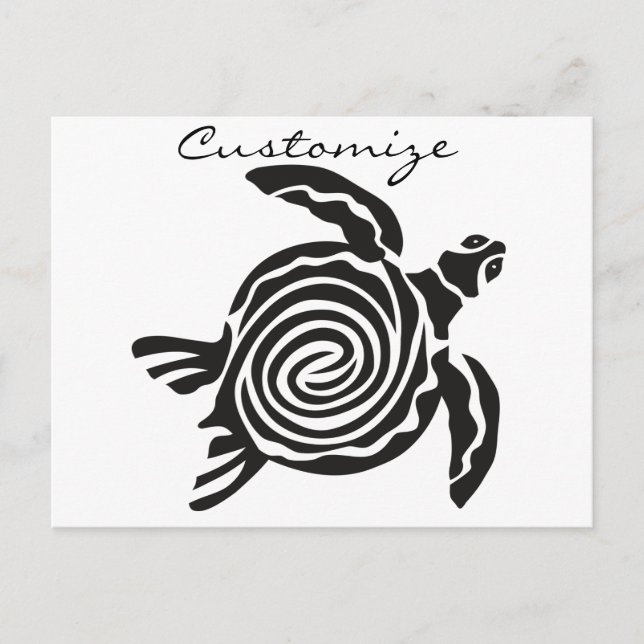 Tribal Style Turtle Thunder_Cove Postcard (Front)