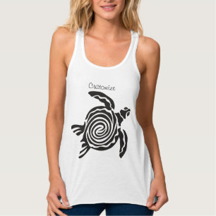Tribal Style Turtle Thunder_Cove Tank Top