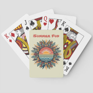 Tribal Summer Sun Playing Cards